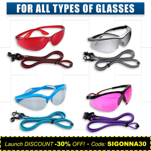 SIGONNA Eye Glasses String Holder Straps Sports Sunglasses Strap for Men Women Eyeglass Holders Around Neck Glasses Retainer Cord Chains Lanyards