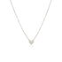 14k White Gold Polished Mini Heart Necklace