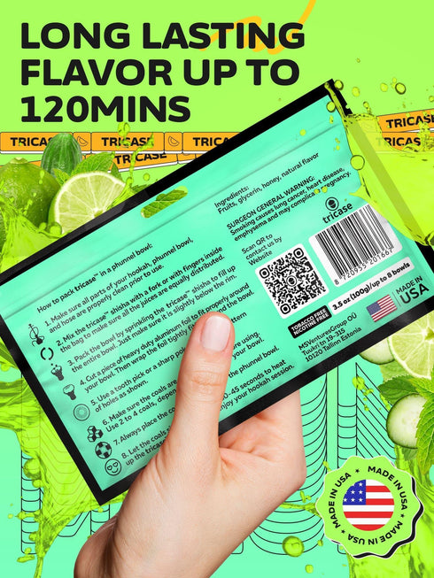 Hookah Flavors Cucumberito Hookah Flavor Herbal 1 pouch Hookah Tobacco Free Molasses & Nicotine Free (1 Count)