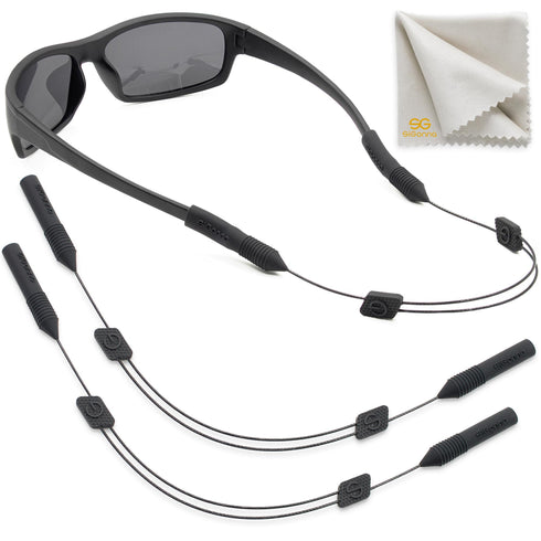 Eye Glasses String Strap Holder No Tail Sunglass Strap for Men Adjustable Eyeglass Strap for Women Wired Eyewear Retainer Lanyard 2 Cords 17 XL