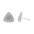 .925 Sterling Silver Diamond-Accented Trillion Shaped 4-Stone Halo-Style Stud Earrings (H-I Color, I2-I3 Clarity)
