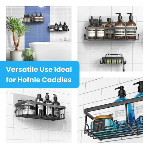 3 Pack Shower Caddy Adhesive Strips Strong Replacement Adhesives for Shelves Caddies Racks and Basket Holders