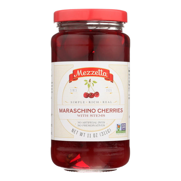 Mezzetta's Maraschino Cherries With Stems - Case Of 6 - 11 Oz