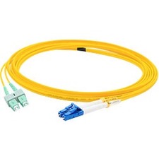 AddOn 7m ASC (Male) to LC (Male) Yellow OS1 Duplex Fiber OFNR (Riser-Rated) Patch Cable