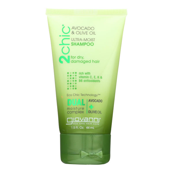 Giovanni Hair Care Products Shampoo - 2chic Ultra-moist Shampoo With Avocado And Olive Oil - Case Of 12 - 1.5 Fl Oz.